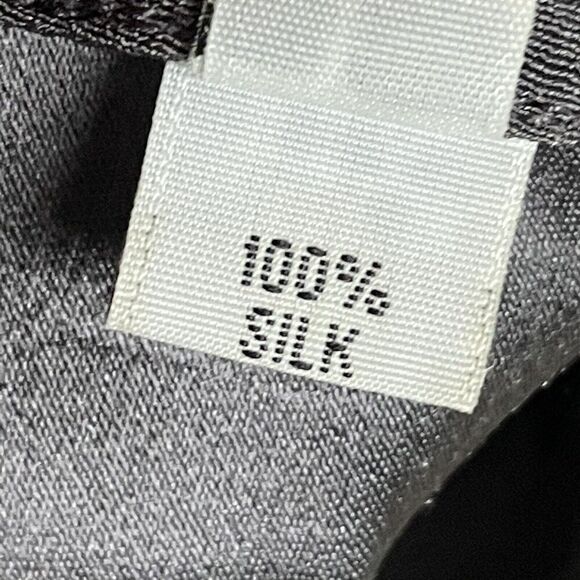 Silk Sleeveless High Low Split‎ Back Women's Size Large Blouse Gray - Picture 5 of 5